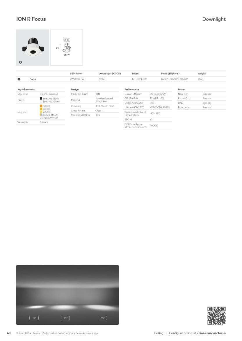 ION R Focus Downlight | Unios